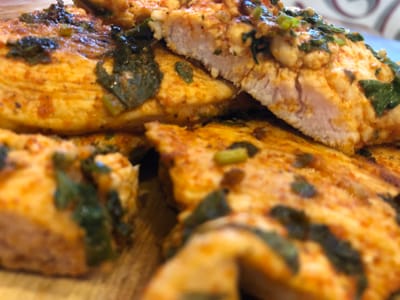 חזה עוף ברוטב שום ולימון