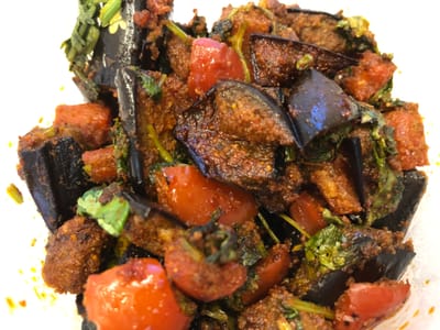 סלט חצילים וגמבה