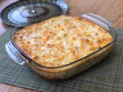 פסטה פיצה בתבנית