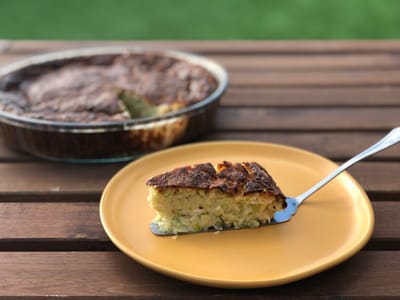 פשטידת קישואים ושקדים