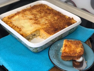 פשטידת בצל ופטריות