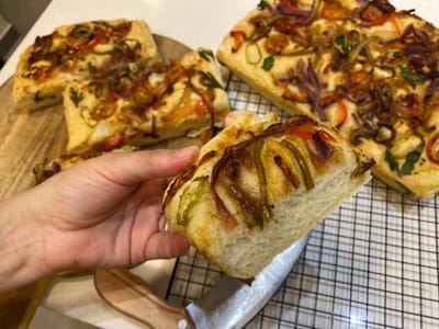 פוקצ׳ה מבצק טריק שלי