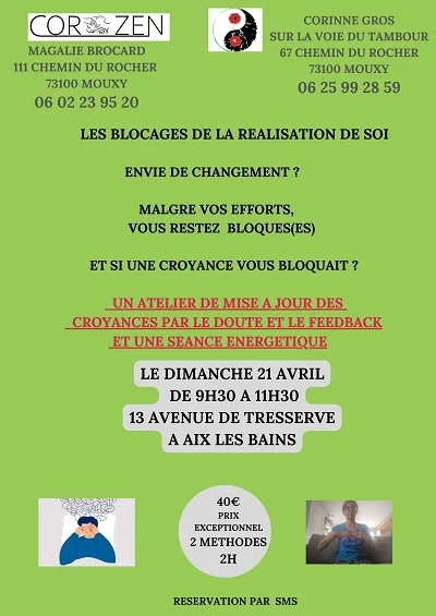 ATELIER EN REIKI ET DE MISES À JOUR DE NOS CROYANCES PAR UNE PRATIQUE PSYCHOLOGIQUE