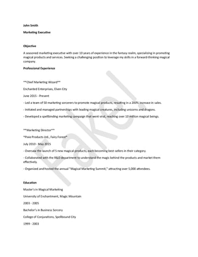 “ChatGPT generated resume”.