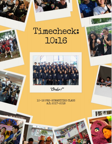 10-16 Pre-Humanities S.Y. 2017-2018 Yearbook