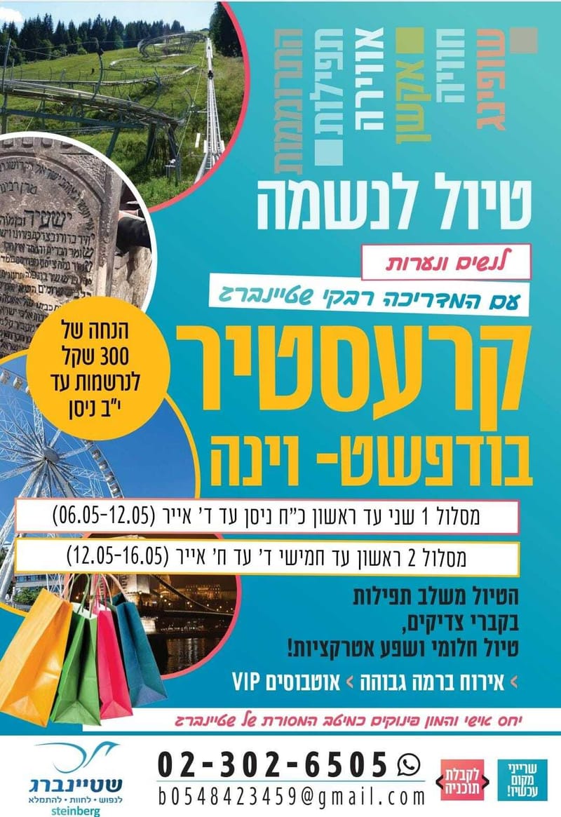 הונגריה - וינה - קרעסטיר כ"ח ניסן - ד' אייר 06.05-12.05