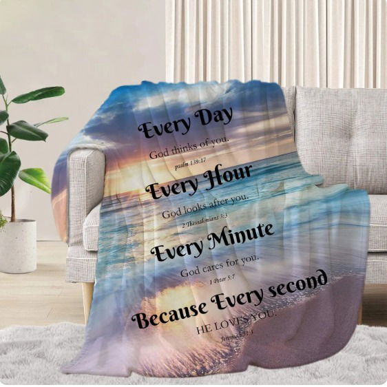 Every day every hour every minute he loves you christian thoughts deco