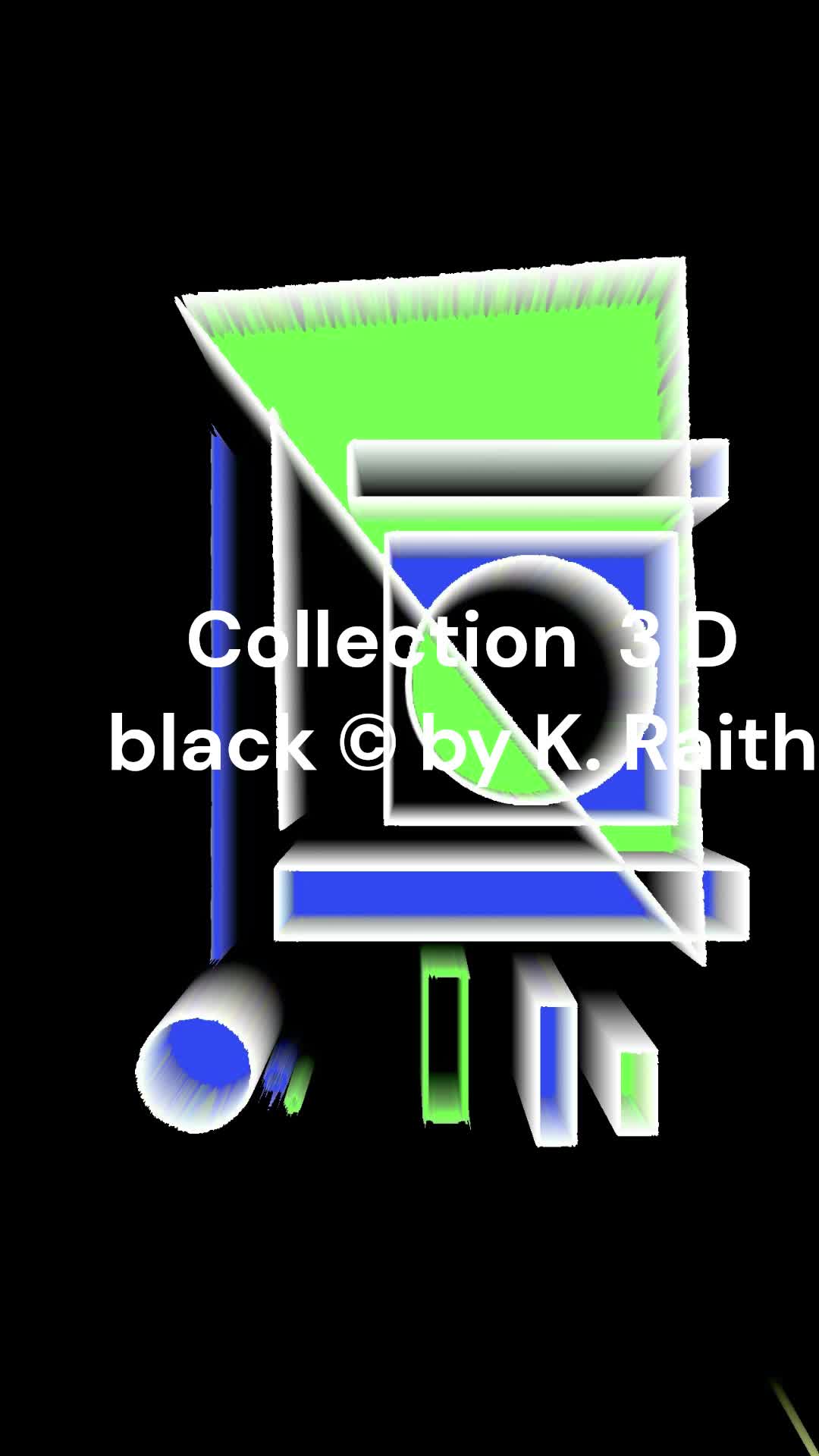 Collection 3D black , Kolektion 3D in schwarz