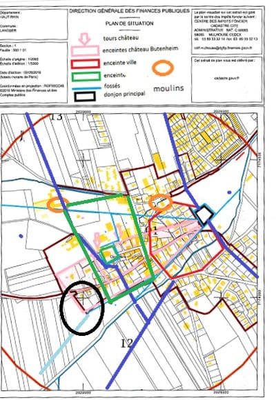 TRACES DES ENCEINTES : château , ville , eglise image