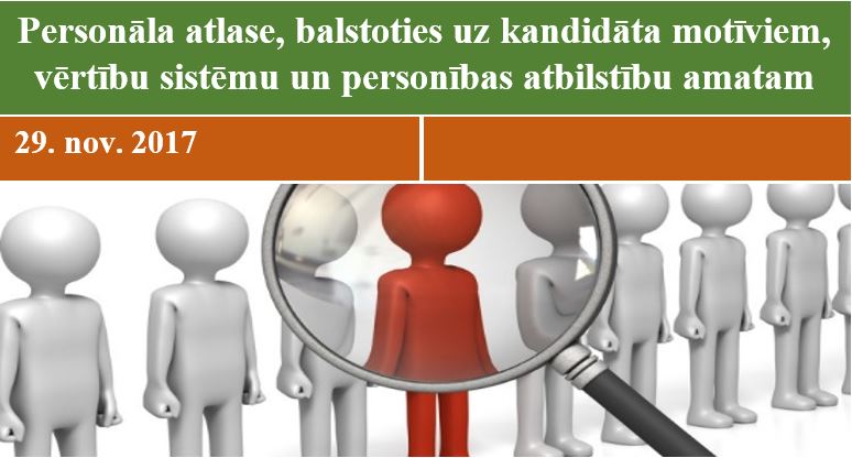 Personāla atlase, balstoties uz kandidāta motīviem, vērtību sistēmu un personības atbilstību amatam