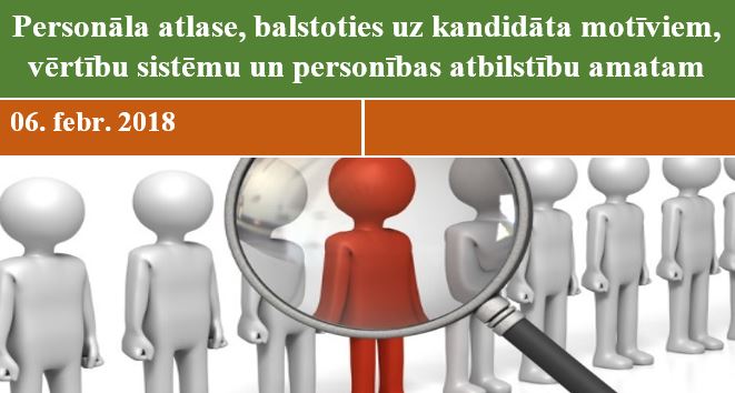 Personāla atlase, balstoties uz kandidāta motīviem, vērtību sistēmu un personības atbilstību amatam