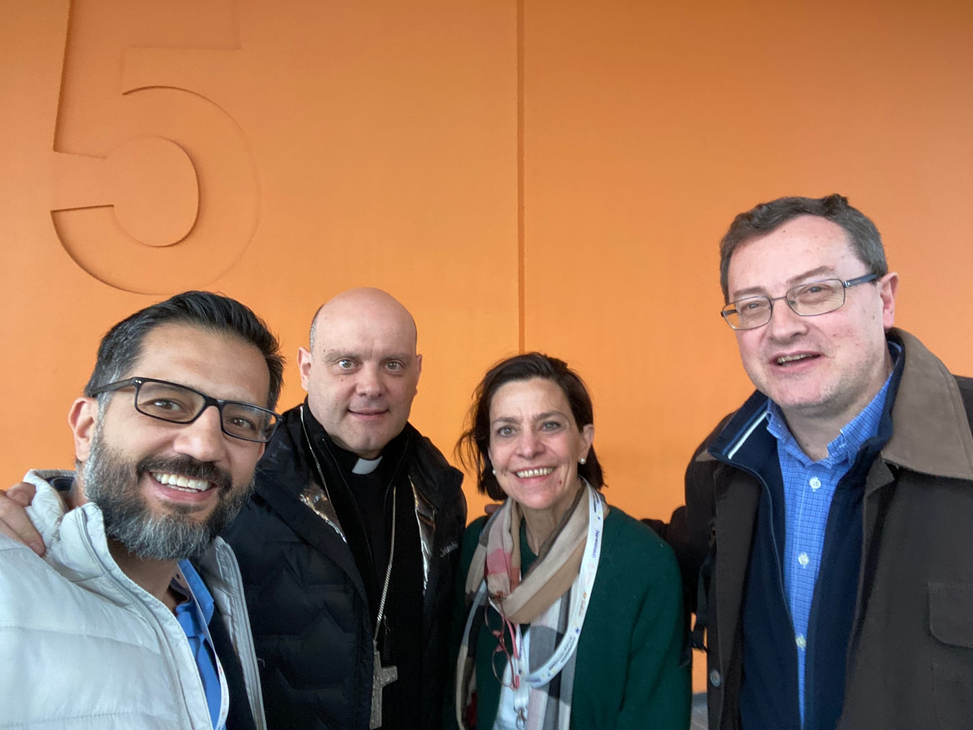 Mons. Acero, Claudia Tarasco y Fray Javier Monroy