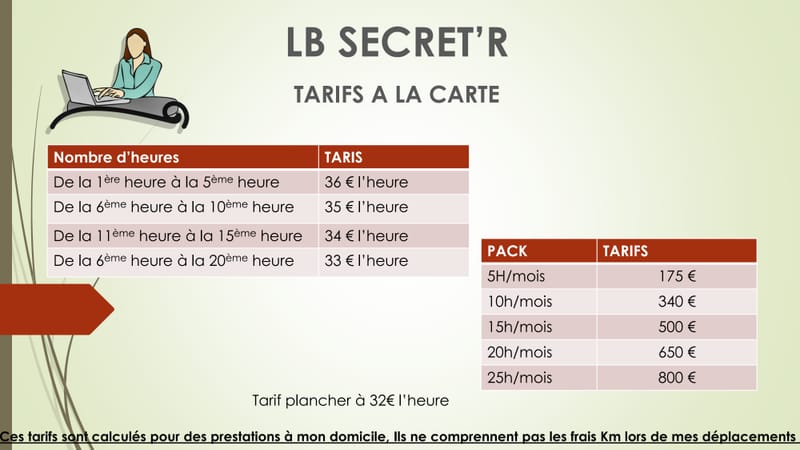 MES TARIFS
