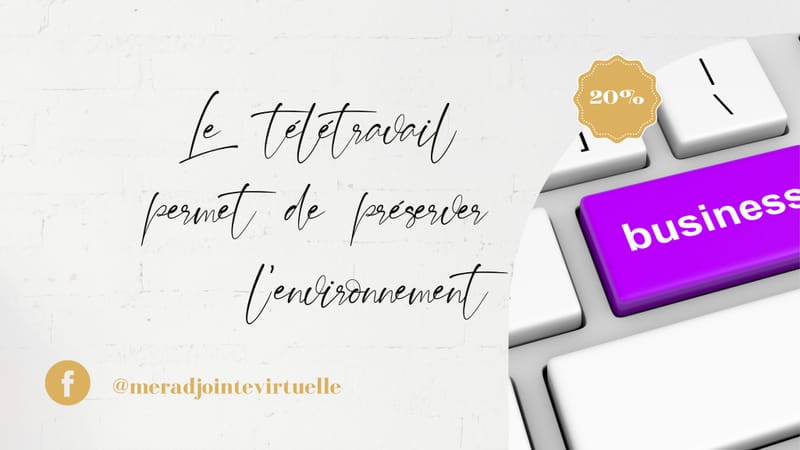 Le télétravail permet de préserver l'environnement
