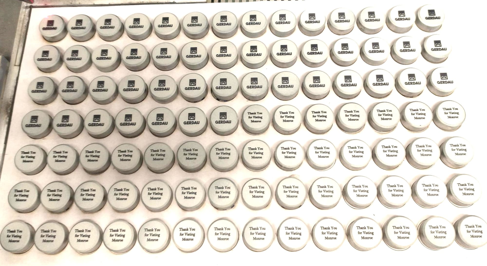 Steel Engraved and coated guest tokens