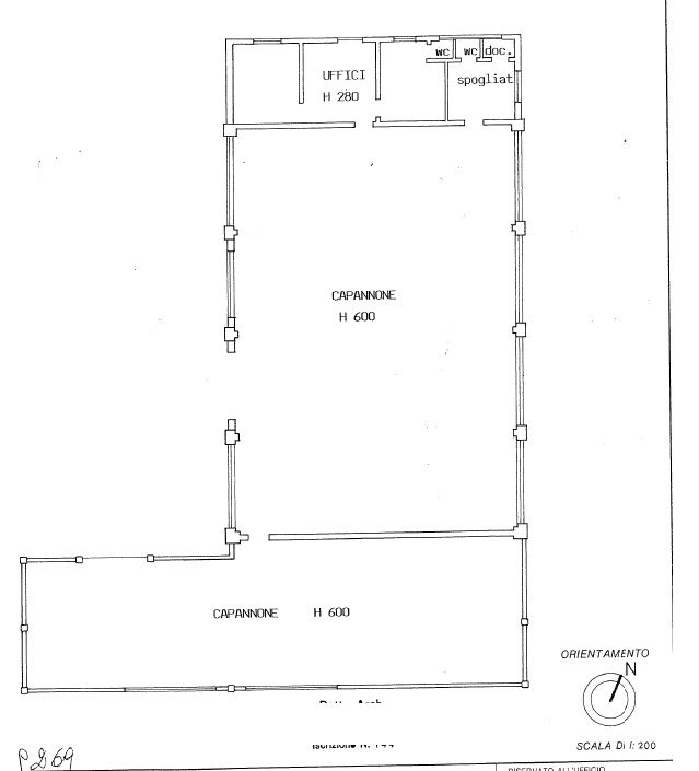 Capannone 856 mq, Abitazione 110 mq, Terreno 400 mq