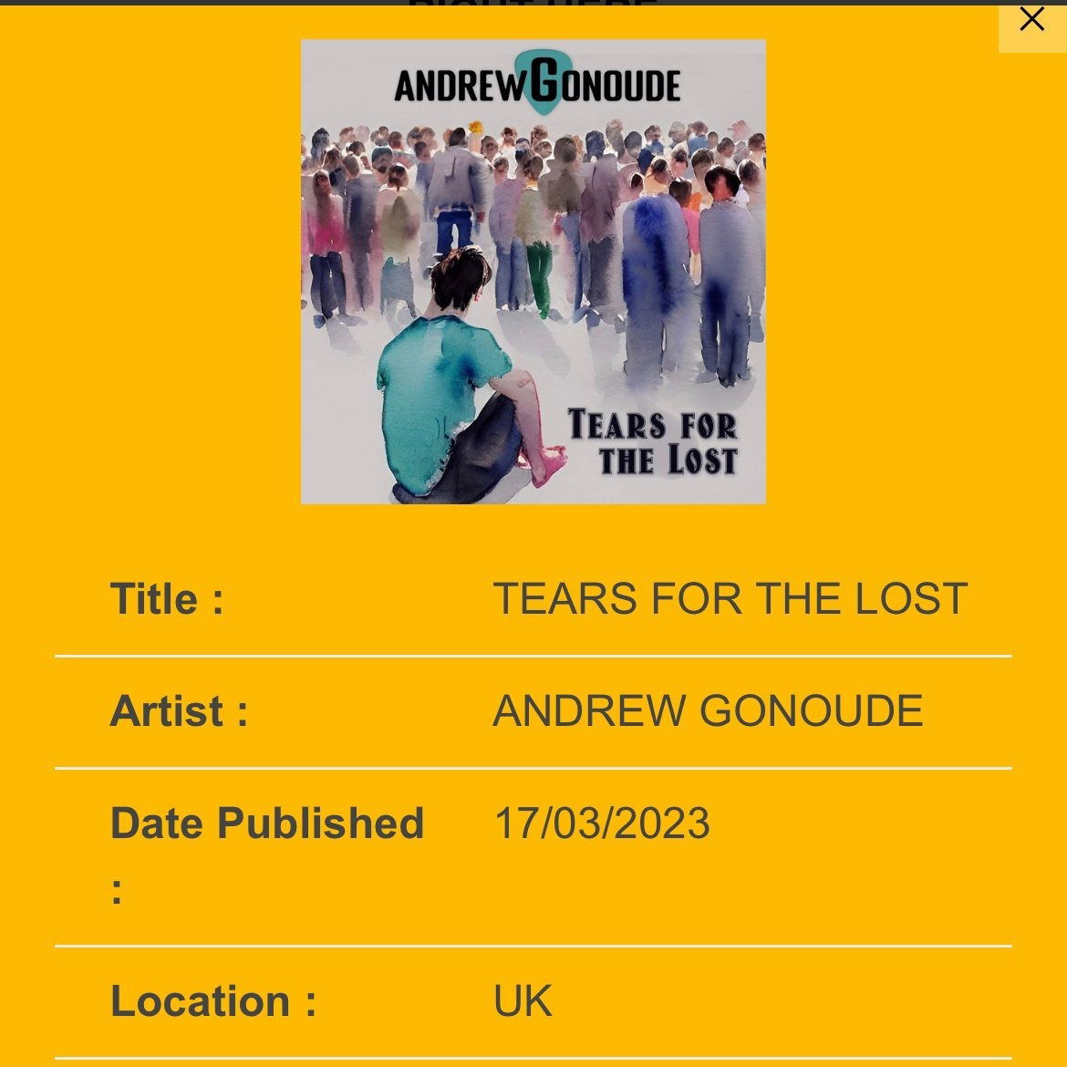 ''Tears For The Lost'' reaches top 3 UK Christian Indie Charts