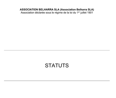 Statuts de l'association
