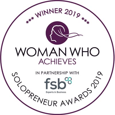 Winner of the Woman Who Achieves Solopreneur Home Business Award, Truestar Talent Ltd