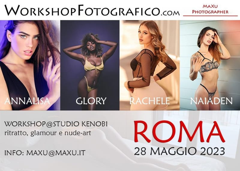 workshop di ritratto, glamour e nudo artistico