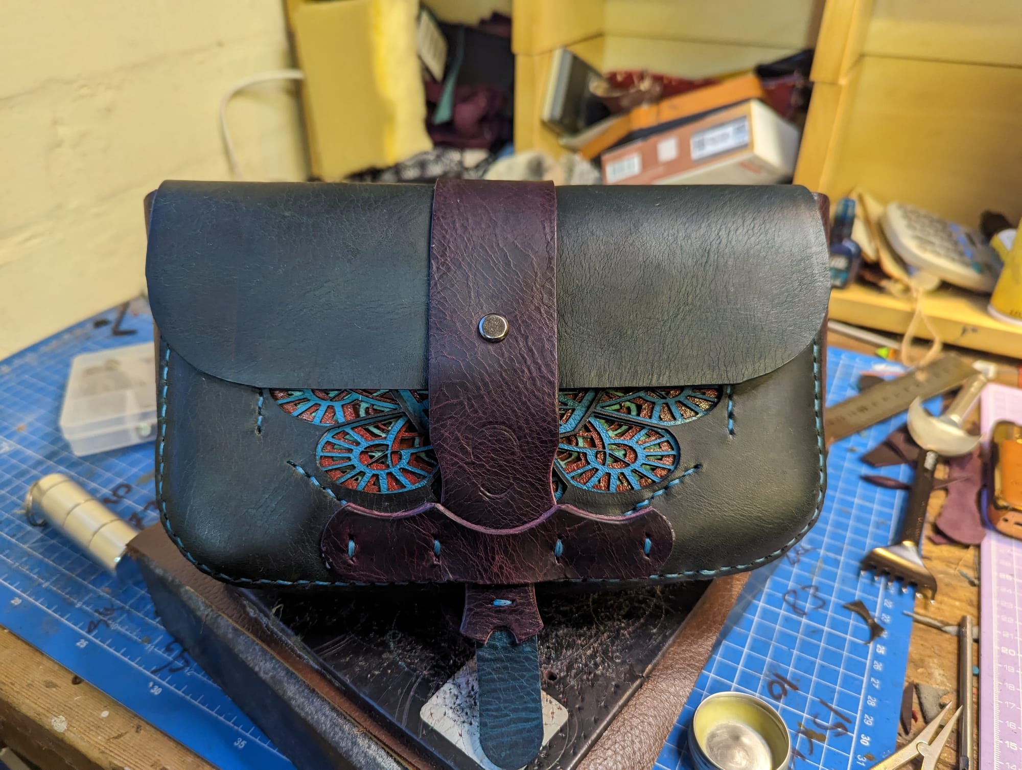 Day of the Dead bespoke leather Handbag