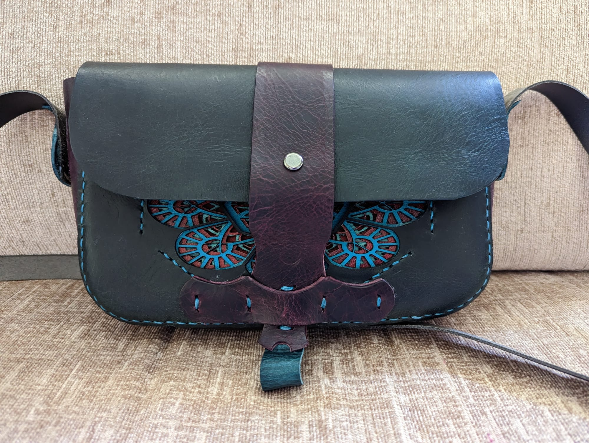 Day of the Dead bespoke leather Handbag