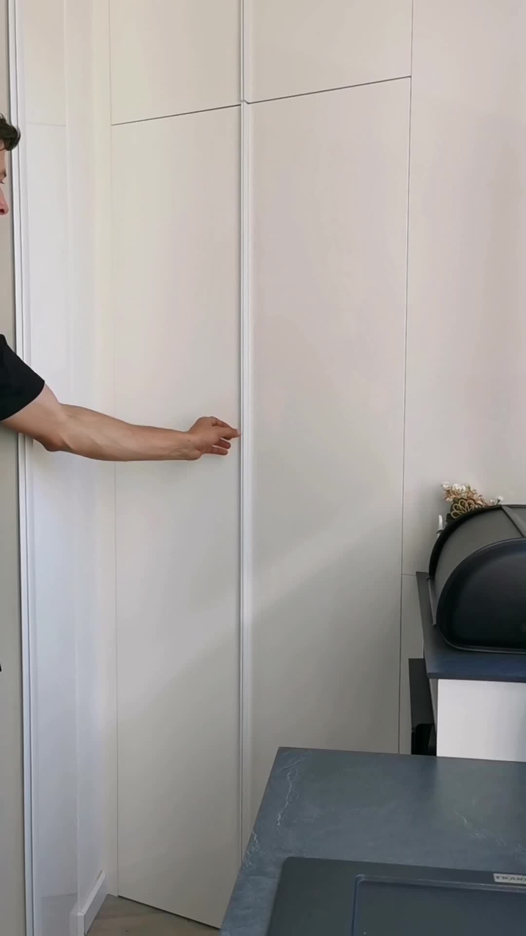 Kuchyně v bílém lesku se špajzem