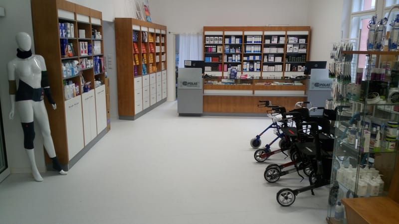 Interiér prodejny zdravotnických potřeb  Brno