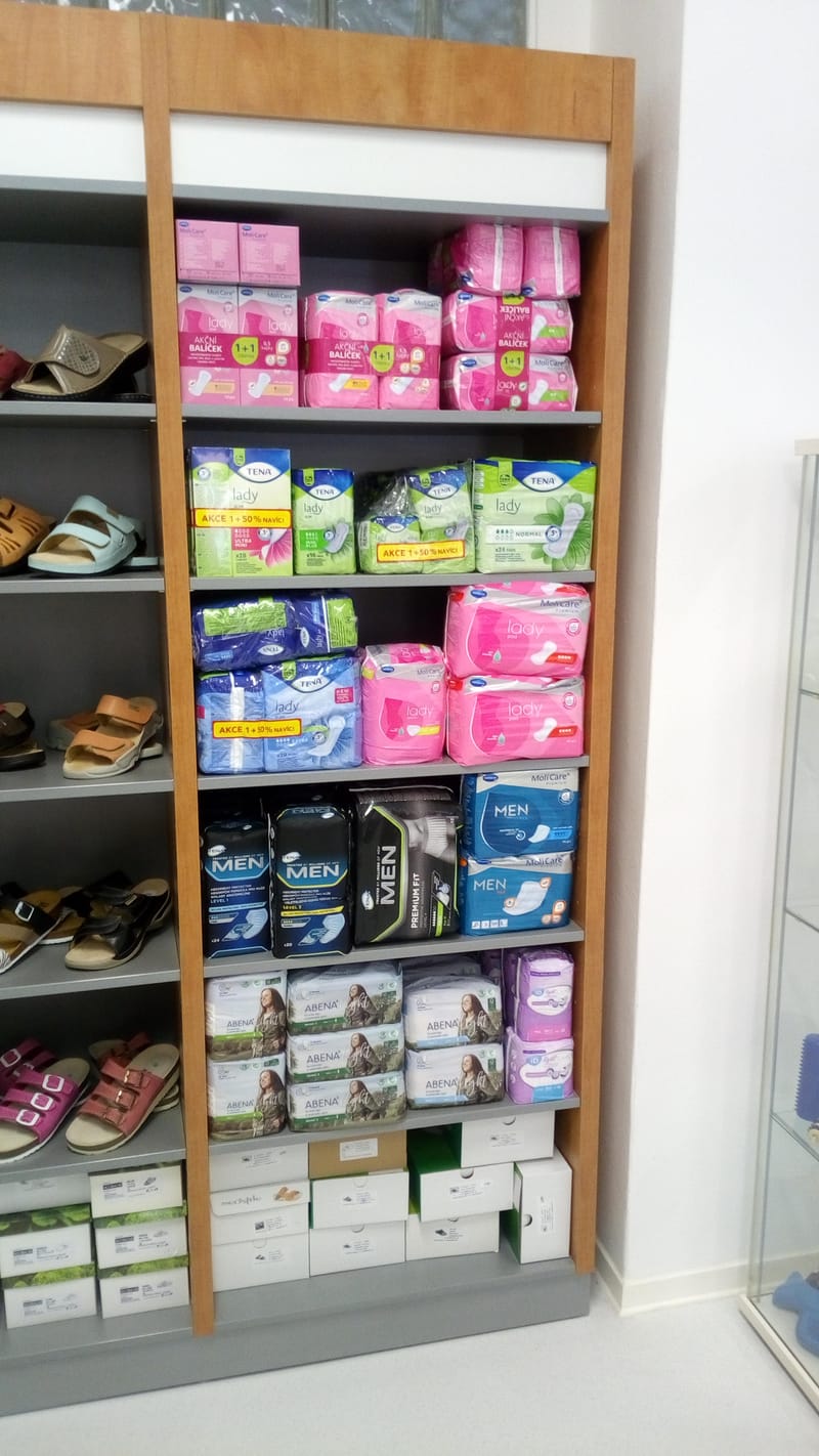 Interiér prodejny zdravotnických potřeb  Brno
