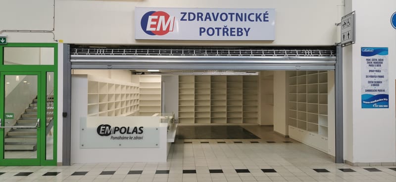 Interiér prodejny zdravotnických potřeb  Olomouc
