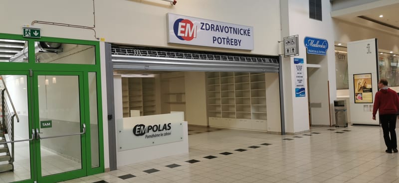 Interiér prodejny zdravotnických potřeb  Olomouc