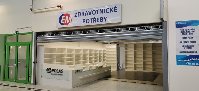 Interiér prodejny zdravotnických potřeb  Olomouc