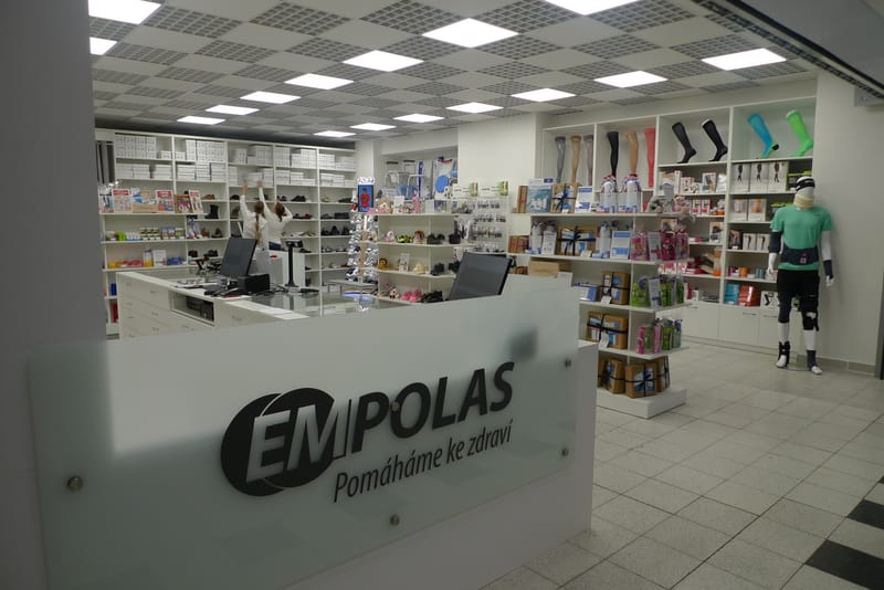 Interiér prodejny zdravotnických potřeb  Olomouc