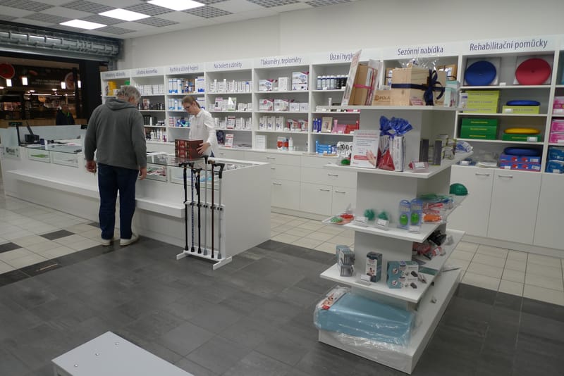 Interiér prodejny zdravotnických potřeb  Olomouc