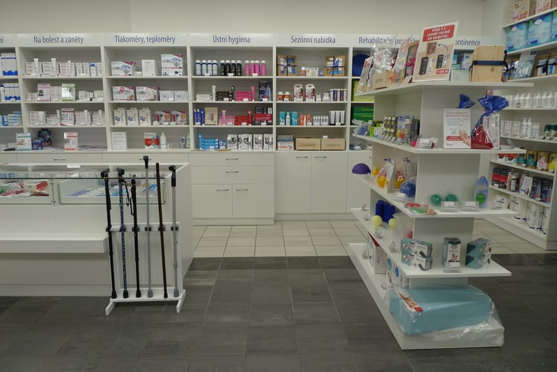 Interiér prodejny zdravotnických potřeb  Olomouc