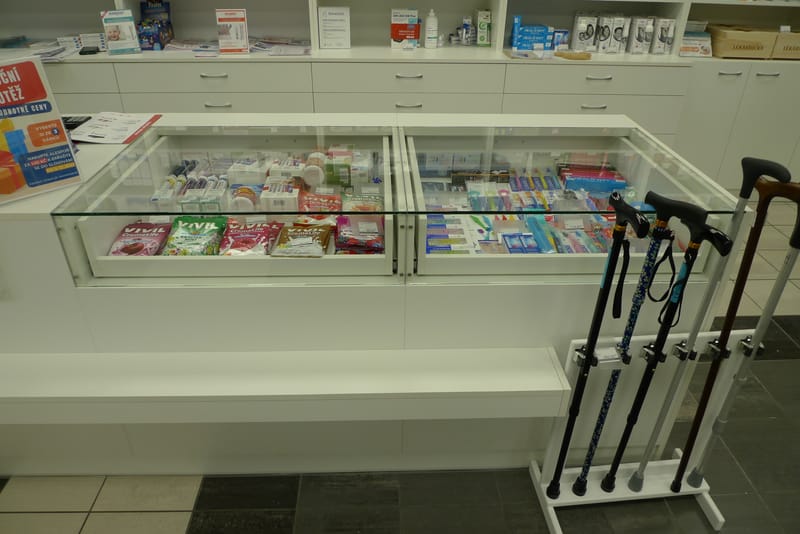 Interiér prodejny zdravotnických potřeb  Olomouc