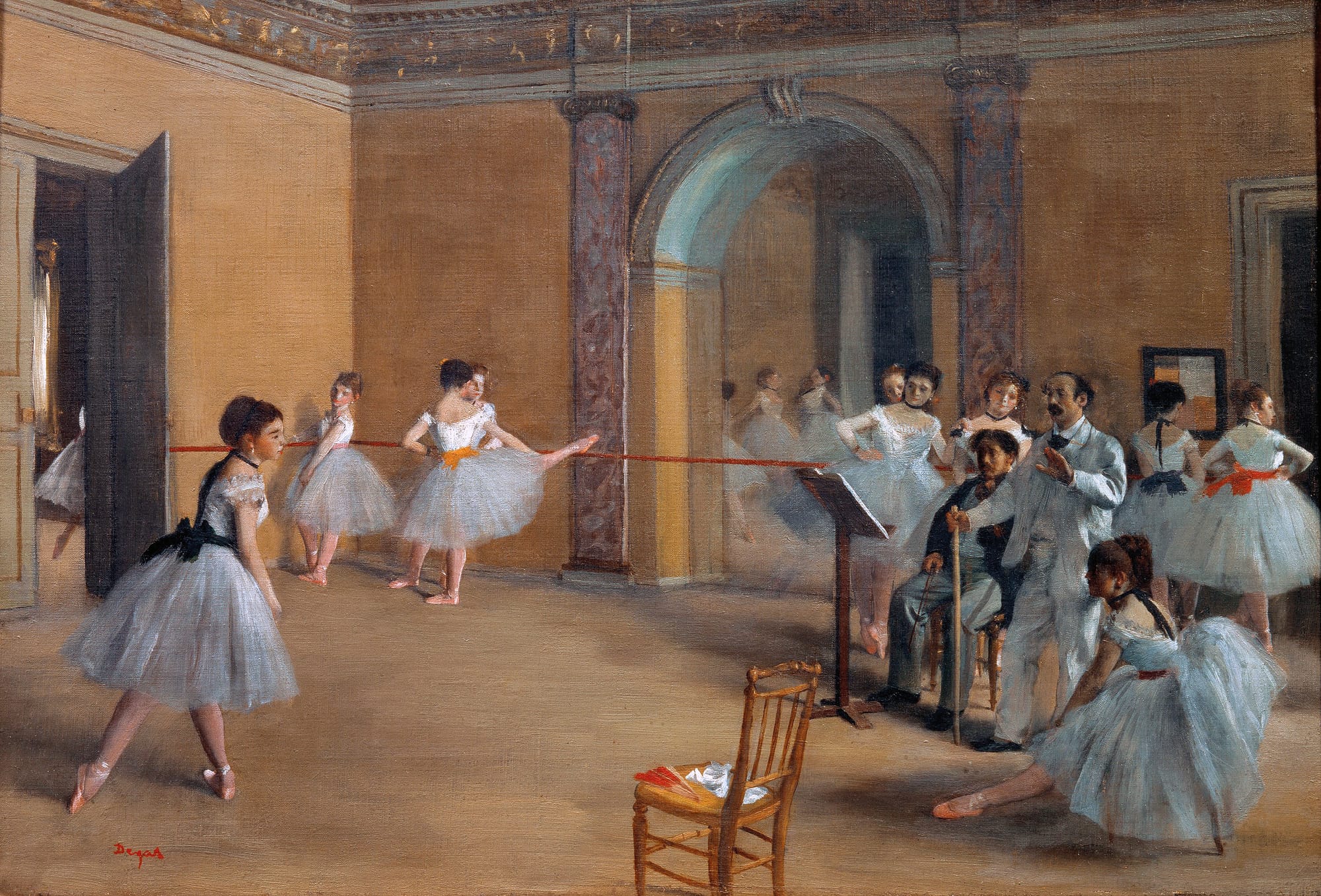 Edgar Degas, The dance hall at the Opera Le Peletier Street, 1872.