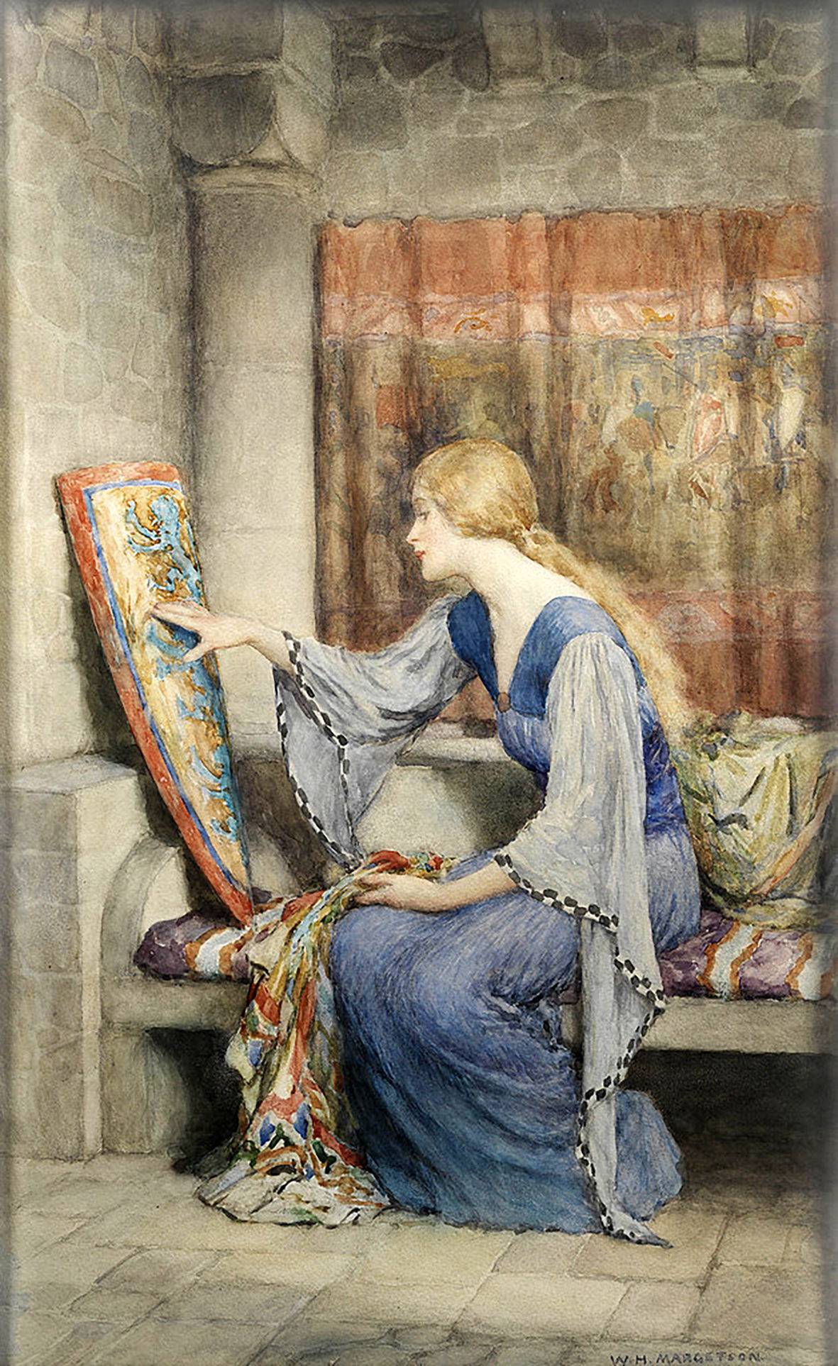 William Henri Margetson, Awaiting his return. 19th century