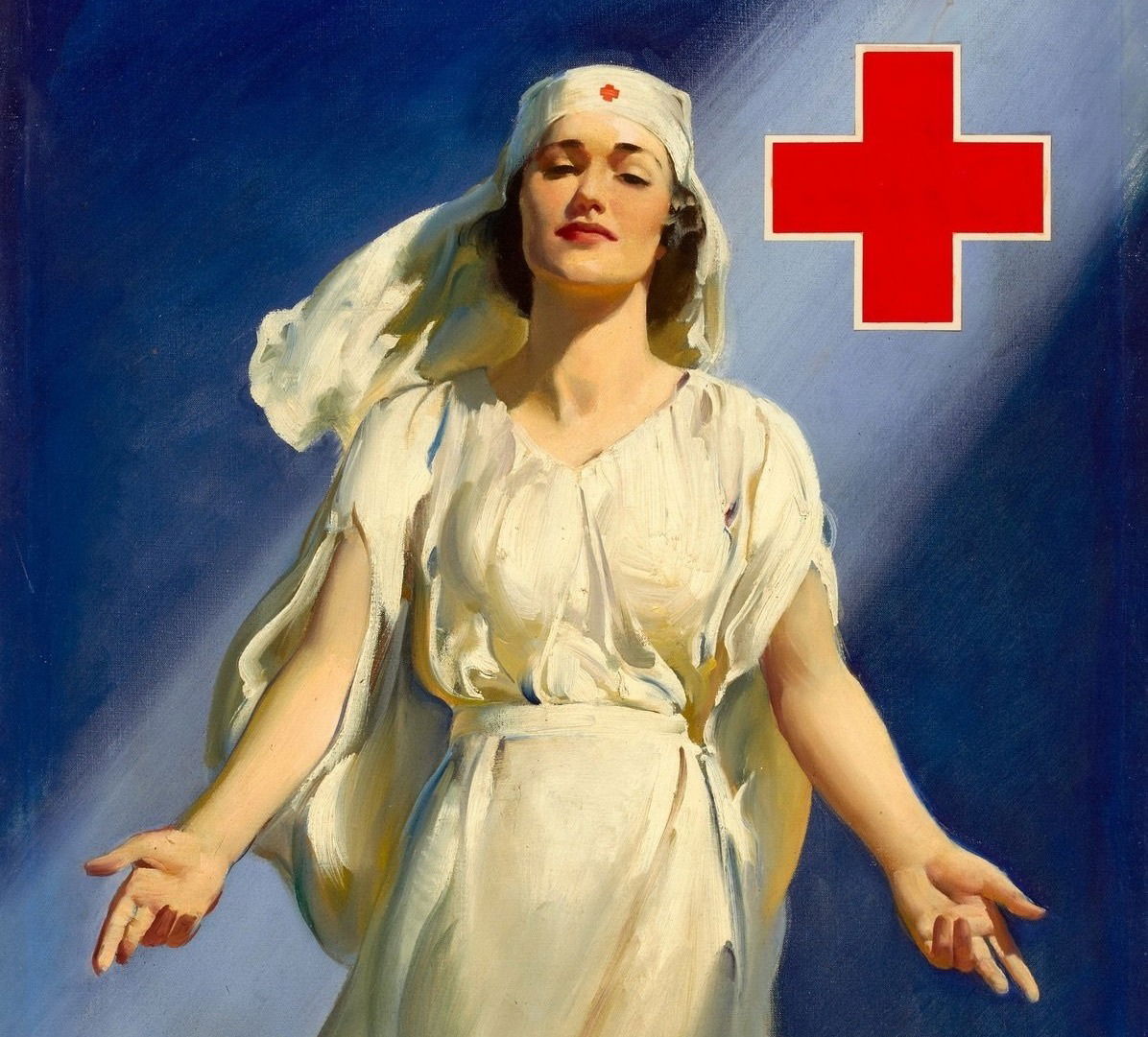 Haddon Sundblom; World war II, Red Cross.