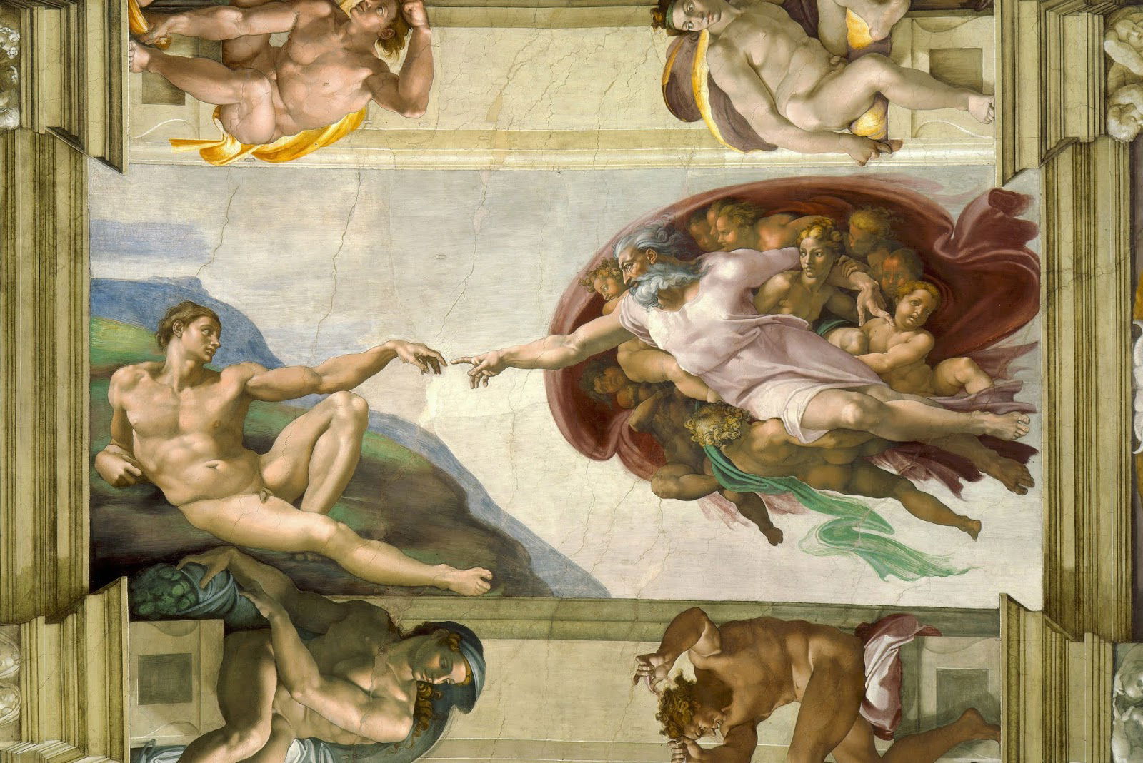 Michelangelo , The Creation of Adam. 1512.