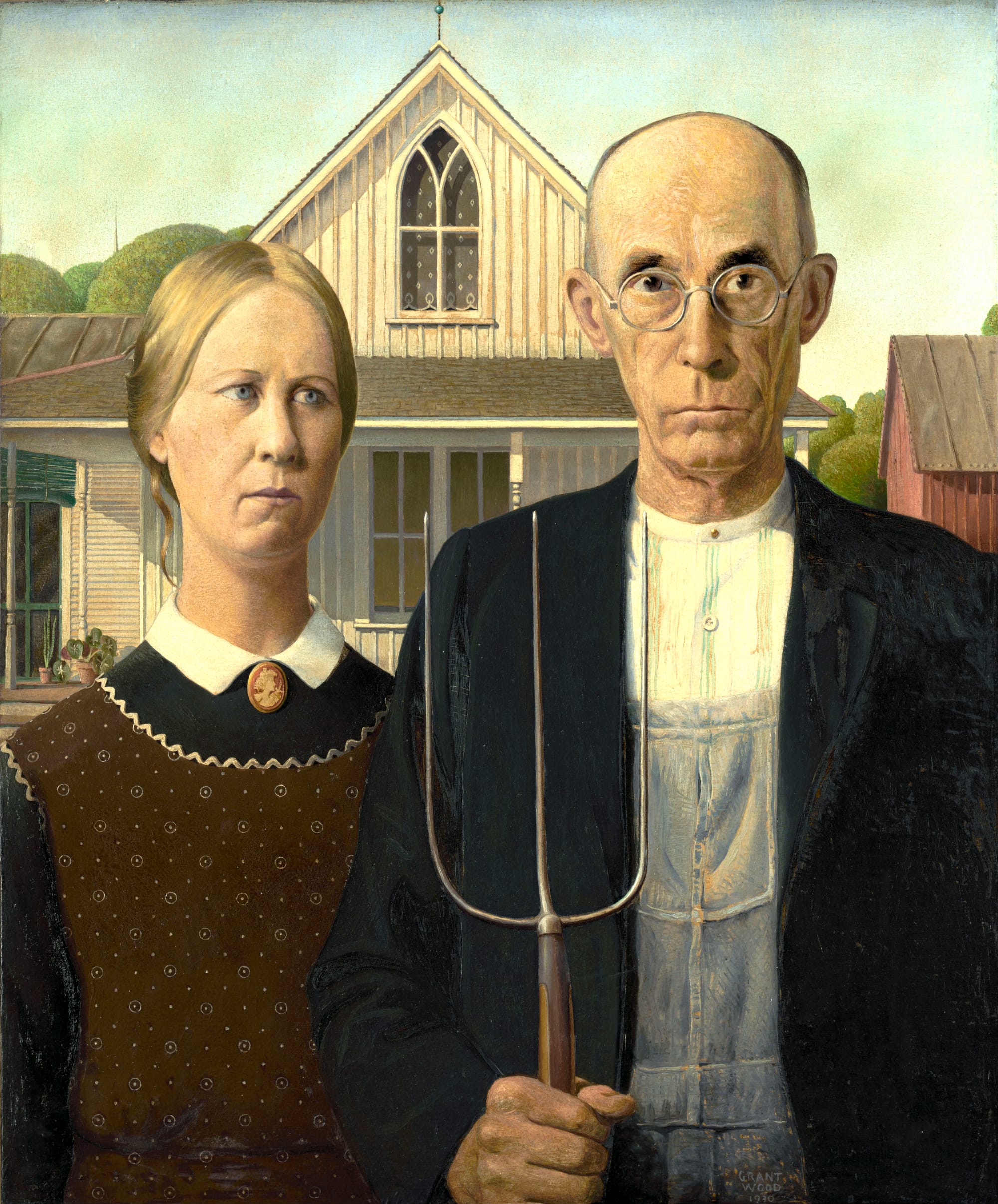 G. Wood, American Gothic, 1930.