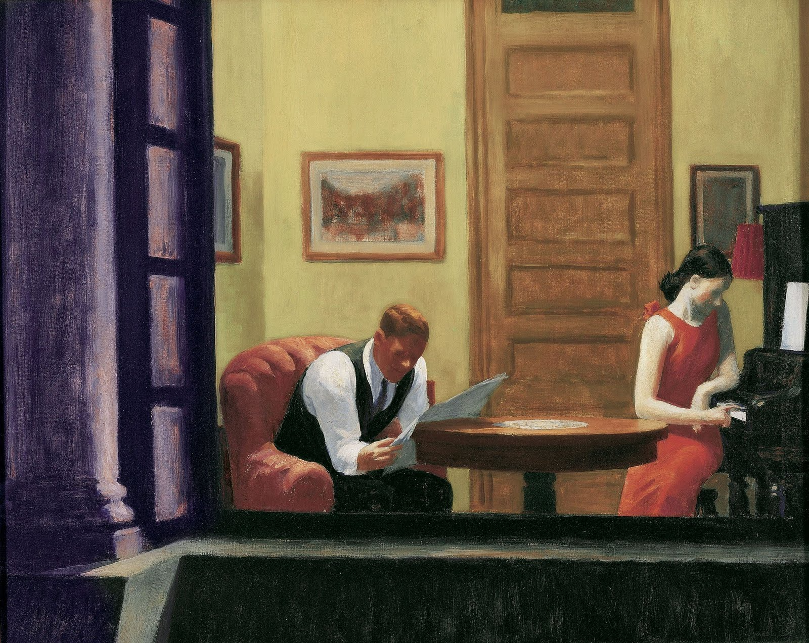 E. Hopper, Room in New York, 1932