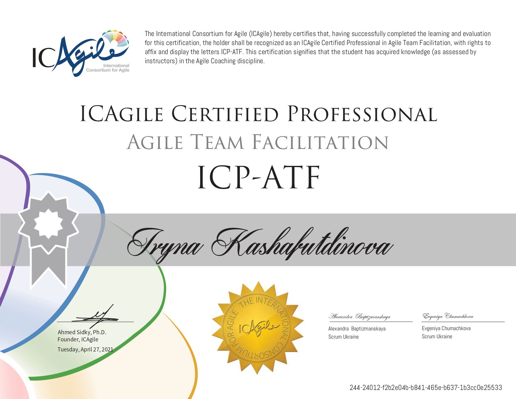 Agile Team Facilitation ICP ATF