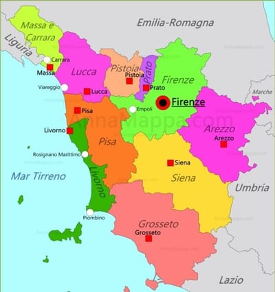 TOUR DELLA TOSCANA (2498 KM.) DAL 31 AGOSTO AL 26 SETTEMBRE 2020