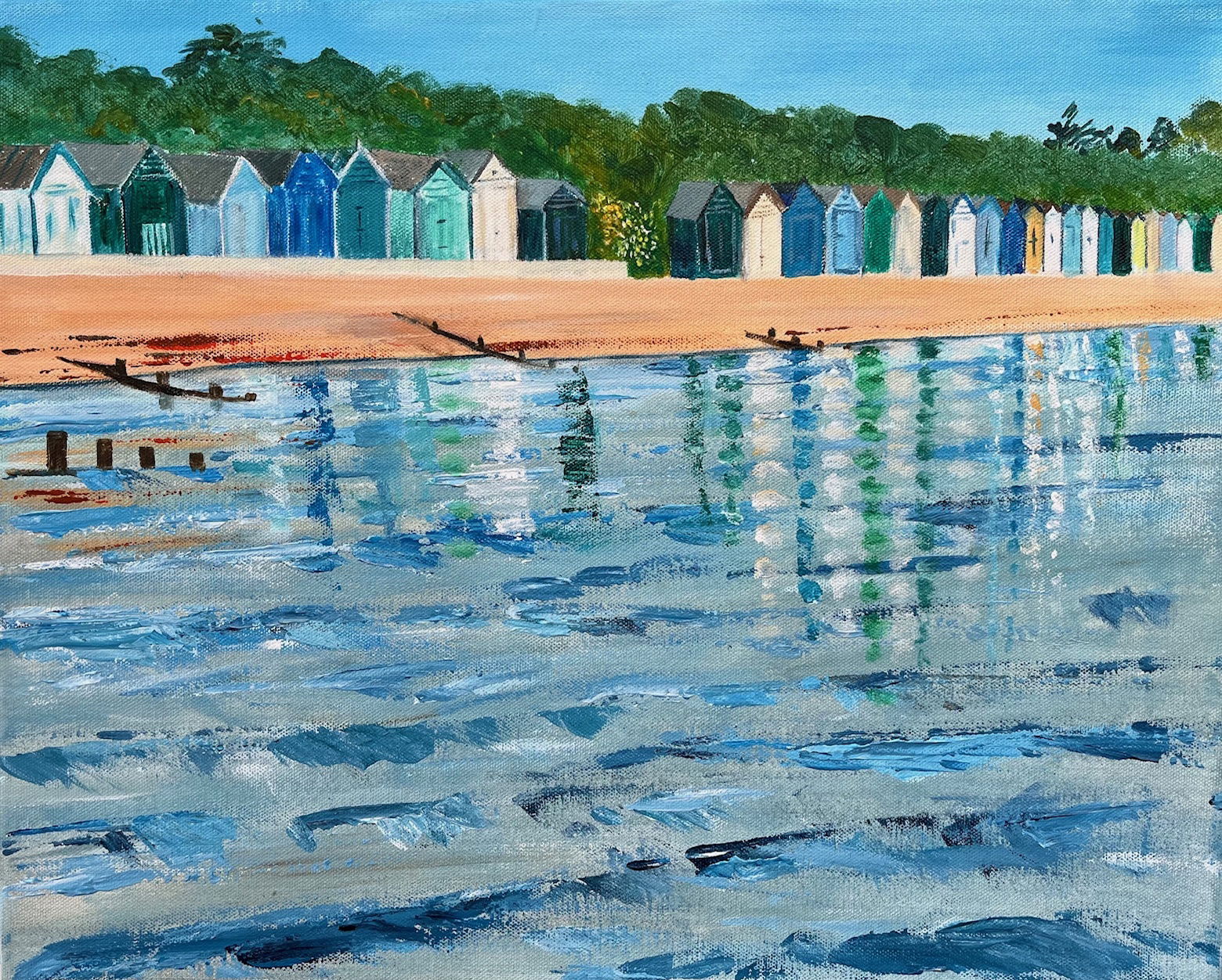 Beach Hut Reflections