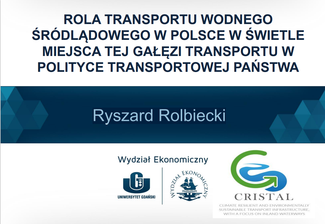 Rola transportu wodnego śródlądowego - Polski Klaster Rzeczny