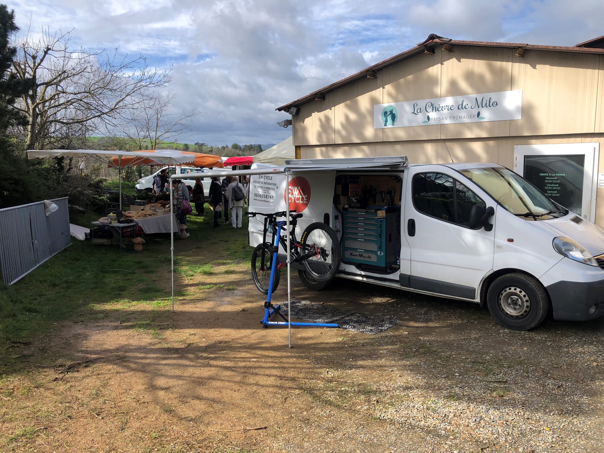 Installation sur le marché bonne mine à sourcieux les mines