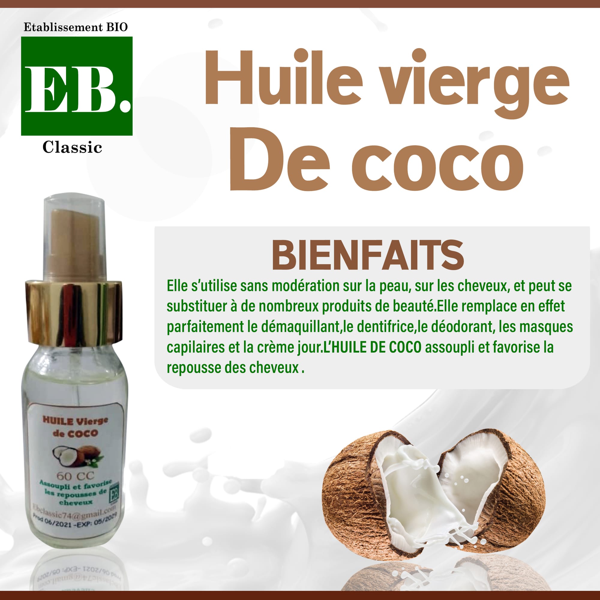 HUILE VIERGE DE COCO