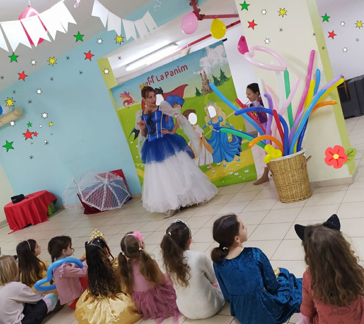 דמות שטח אינטראקטיבית\מפעילה + בלוני צורה
