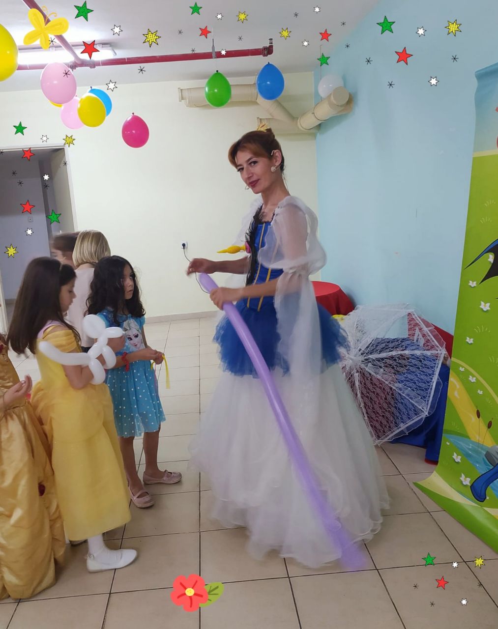 דמות שטח אינטראקטיבית\מפעילה + בלוני צורה